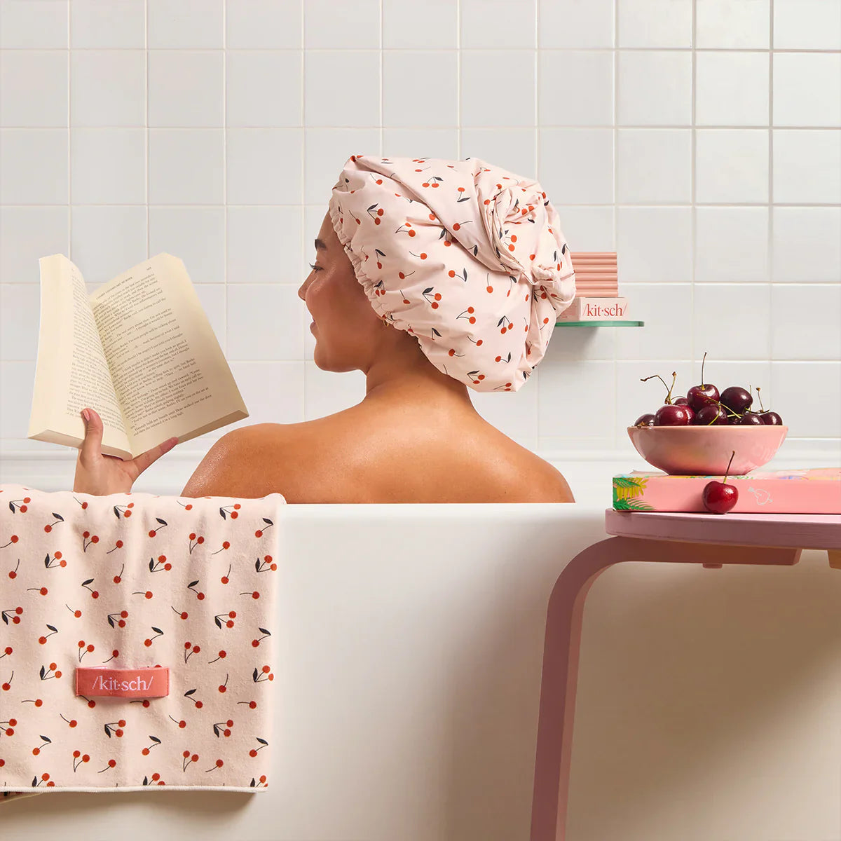 SilkShield™ - Satin Lined Shower Cap